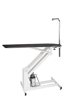 PetLift MasterLift Hydraulic Grooming Table With Rotating Post - Classic White