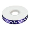 Love Groomers Purple Satin Ribbon With Paw Prints