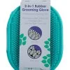 Groomer Essentials 2-in-1 Rubber Grooming Glove -Pet Grooming Tools 15535 lv4