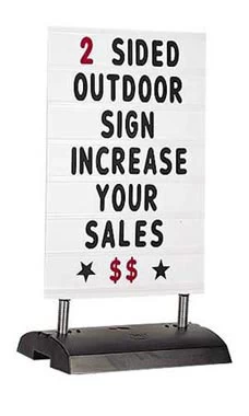 Changeable Lettering Sidewalk Springer Sign