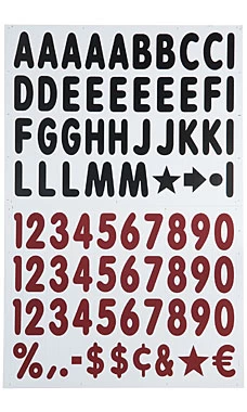 Springer Sidewalk Sign Letters & Numbers Set