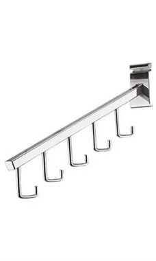 5-J-Hook Waterfall Chrome Faceout For Wire Grid