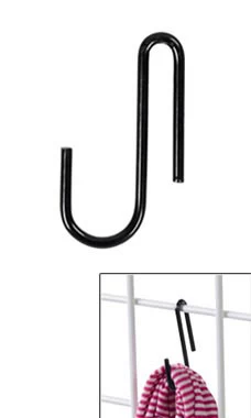 Black Wire Grid Display Hook 3 Black Wire Grid Display Hook