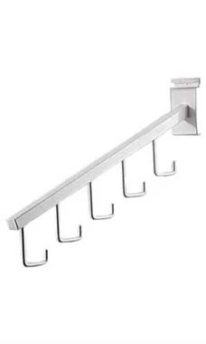 5-J-Hook Waterfall White Faceout For Wire Grid