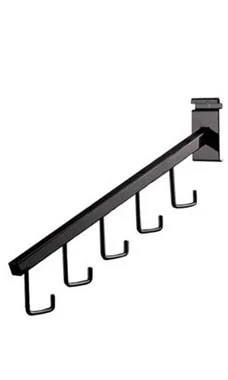 5-J-Hook Waterfall Black Faceout For Wire Grid