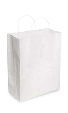 X-Large (Traveler) White Kraft Paper Shopping Bags - Case Of 250