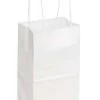 Small White Kraft Paper Shopping Bags - Case Of 250 -Pet Grooming Tools 92127