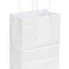 Medium White Kraft Paper Shopping Bags - Case Of 100